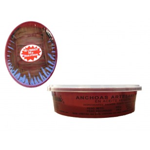 Anchoa Aceite Vegetal Artesanal Argentina Tarrina 850 Gr. 